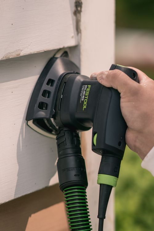 Festool Deltaschleifer DTS 400 REQ-Plus mit Systainer, Protector, Schleifschuh, ermüdungsarm, hoher Abtrag, geringes Gewicht nur 1,3kg, Longlife-Staubbeutel