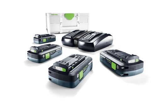 Festool Energie-Set SYS 18V 4x4,0/TCL 6 DUO, High-power-Akkupack + Schnellladegerät