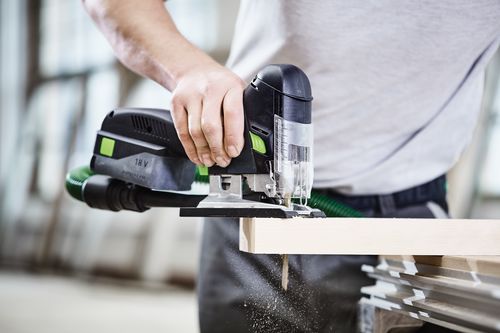 Festool Akku-Pendelstichsäge PSC 420 EB-Basic CARVEX, hervorragendes Kurvenverhalten, einfache Handhabung, beidseitiger Ein-Ausschalter