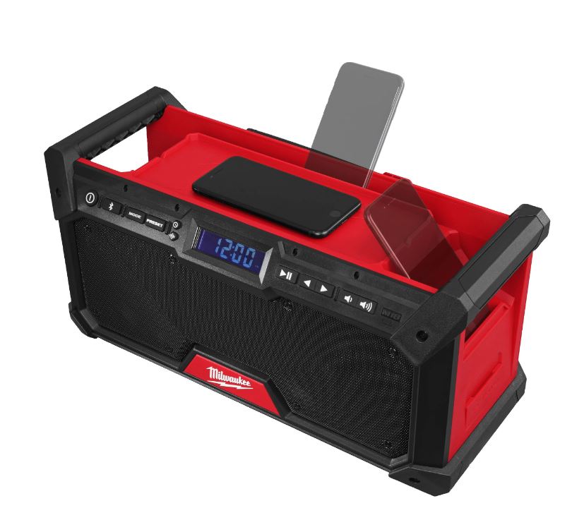 M18 Akku-Baustellenradio DAB+ und FM, Bluetooth, USB-C-Lademöglichkeit, leistungsstarkes Audiosystem, hohe Empfangsgenauigkeit und Signalklarheit