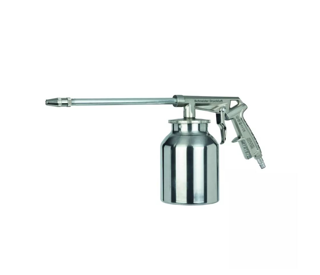 Druckluft-Sprühpistole SPP-SM Schneider, aus Aluminium, mit Luftmengenregelung, leicht zu reinigen, 120-220 l/min