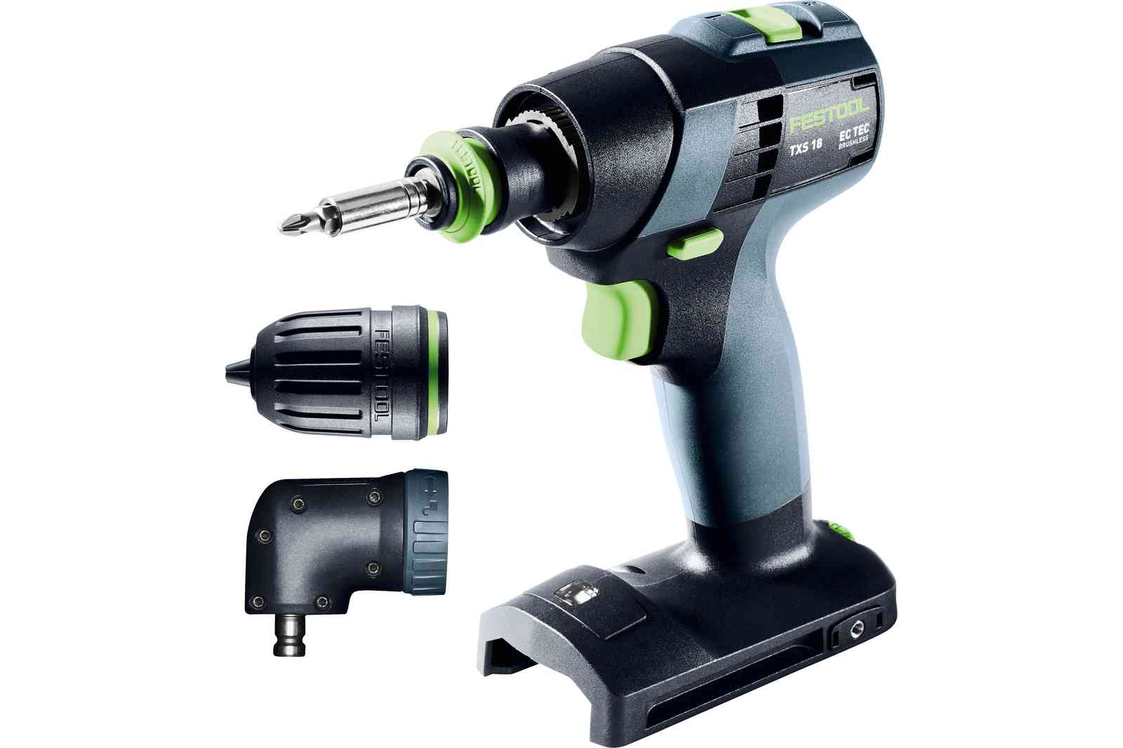 Festool Akku-Bohrschrauber TXS 18 Basic-Set, ergonomisch, leicht, kompakt, FastFix-Schnittstelle, LED