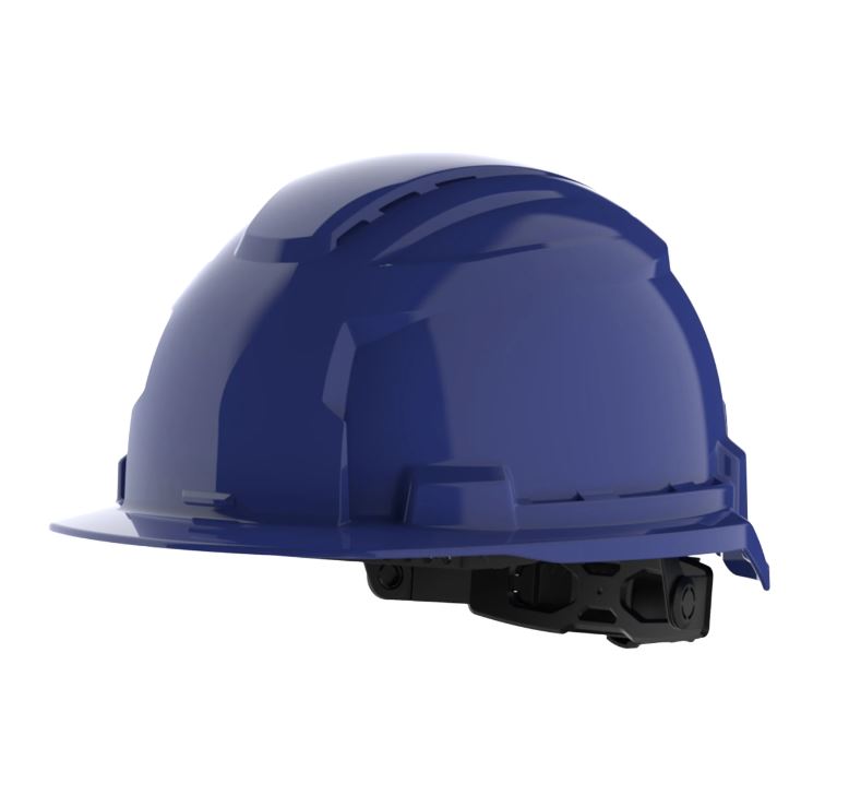 BOLT 100 Helm blau belüftet Kopfschutz-System, modular austattbar mit Visieren, Gehörschutz, Stirnlampe, geringes Gewicht, bequem und leicht, ABS