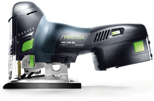 Festool Akku-Pendelstichsäge CARVEX PSC 420 EB mit GRATIS Akku 4,0, hervorragendes Kurvenverhalten, ergonomische Bauform, Stroboskoplicht