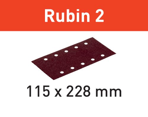 Festool Schleifstreifen STF 115X228 RU2 Rubin 2, für Holz, für RS 200, RS 2, RS 100, RS 100 C, RS 1, RS 1 C, HSK-A 115 x 226