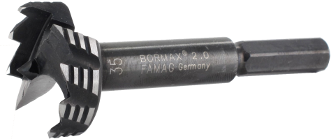 Famag Forstnerbohrer-Set Bormax  D = 15/20/25/30/35 mm, rasantes Bohren, mit Zentrierspitze, geringe Vorschubkraft