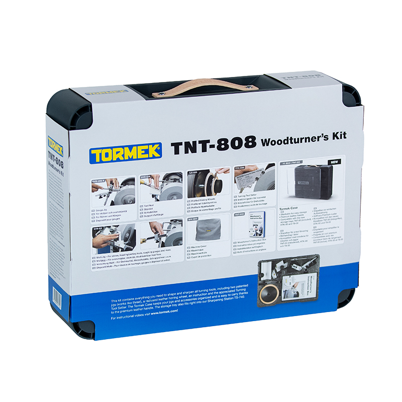 Tormek TNT-808 Drechslerpaket 7-tlg. in hochwertigem Case, mit MH-380, SVD-186 R, SVD-110, SVS-50, TTS-100, LA-120, TNT-10, TC-800, TNT-00, PL-01, PP-10