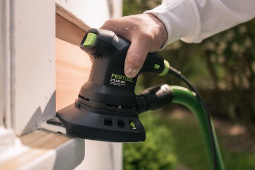 Festool Deltaschleifer DTS 400 REQ-Plus mit Systainer, Protector, Schleifschuh, ermüdungsarm, hoher Abtrag, geringes Gewicht nur 1,3kg, Longlife-Staubbeutel