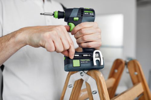 Festool Akku-Bohrschrauber TXS 18 3,0-Plus mit CENTROTEC-Werkzeugfutter, Magnet-Bithalter, Schnellspannbohrfutter